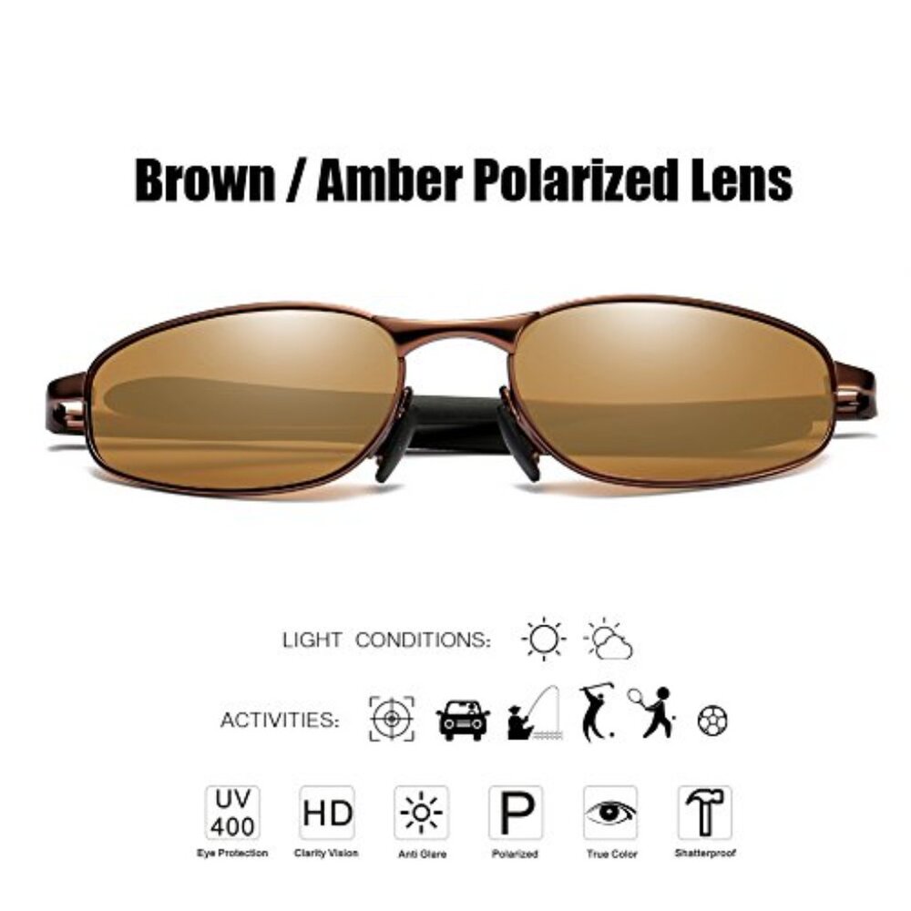 Small Rectangular Metal Frame Polarized Sunglasse… - image 3